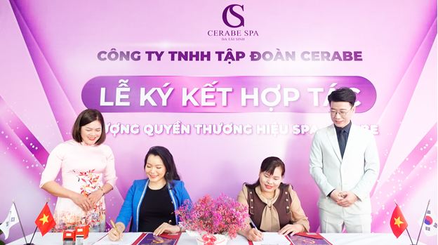 Lễ ký kết hợp tác giữa Chuỗi nhượng quyền thương hiệu Spa Cerabe và CEO Nguyễn Thị Ngọc