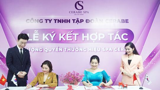 Lễ ký kết hợp tác giữa Chuỗi nhượng quyền thương hiệu Spa Cerabe và CEO Trần Thị An