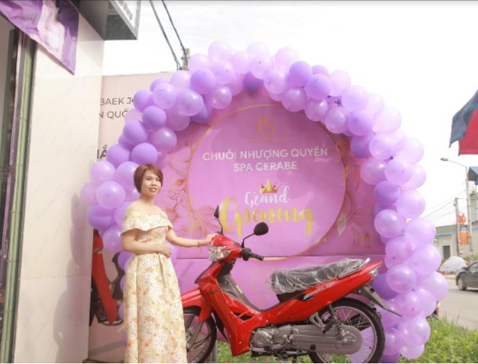 Tân chủ Spa Cerabe Nguyễn Ngoan và giải thưởng xe máy trị giá 20.000.000vnđ