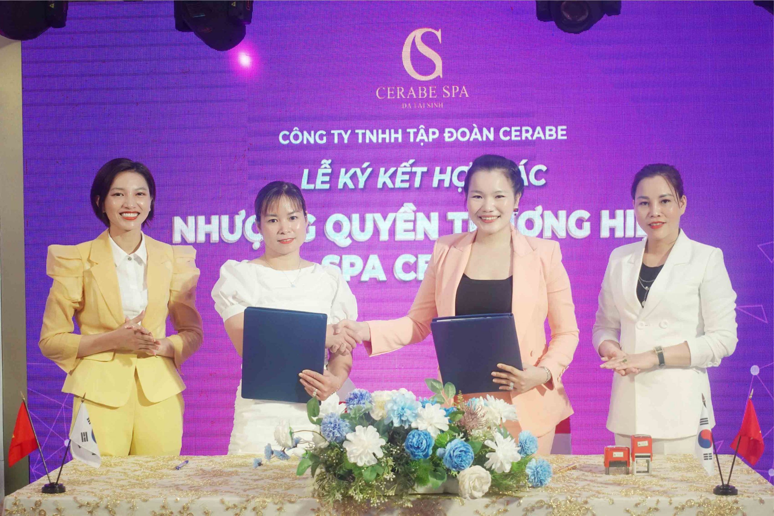 CEO tân chủ Spa Kiều Thị Hà đã ký kết hợp tác với Chuỗi nhượng quyền thương hiệu Spa Cerabe