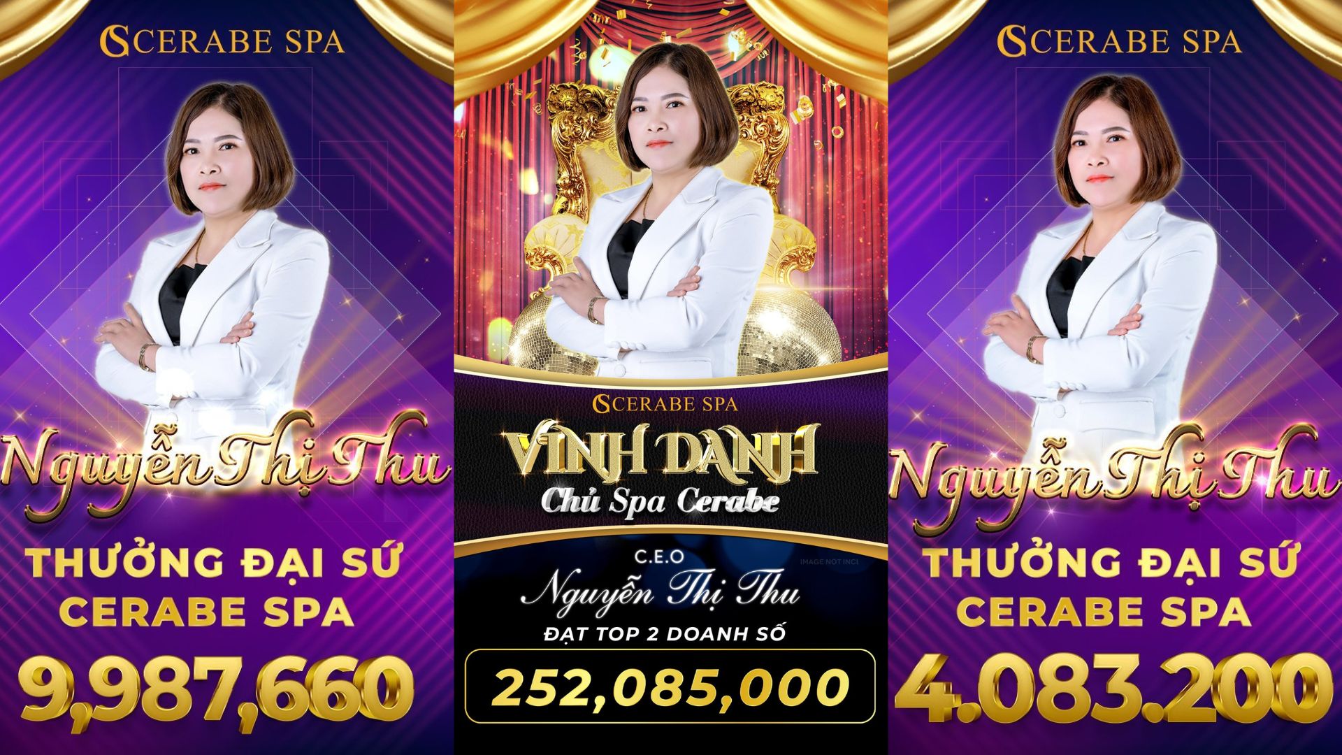 Giám đốc Spa Cerabe Nguyễn Thị Thu luôn nằm trong TOP có doanh số cao và liên tục thưởng thường doanh số